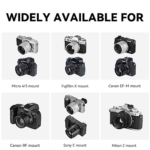 Image of 7artisans 35mm F1.4 Mark II APS-C Manual Focus Fixed Lens Large Aperture for Sony E Mount Mirrorless Cameras A6500 A6300 A6100 A6000 A5100 A5000 A9 NEX 3 NEX 3N NEX 5 NEX 5T 5R NEX 6 7