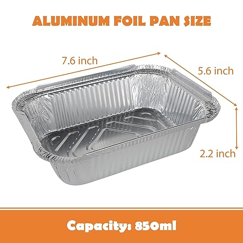 Sartenes de papel de aluminio MorTime con tapas de cartón temáticas de cosecha para hornear, 40 u 3