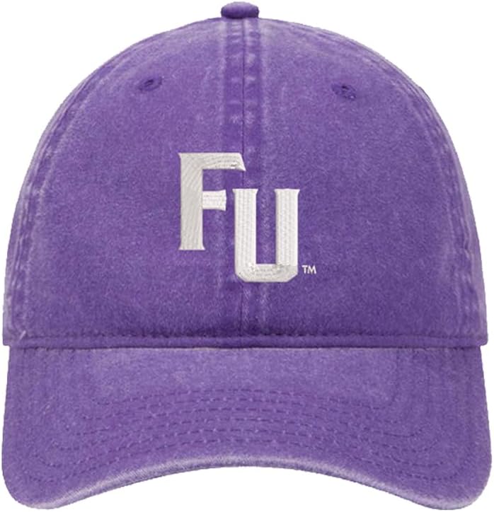 Furman University Beach Washed Cotton Twill Baseball Hat with FU Logo