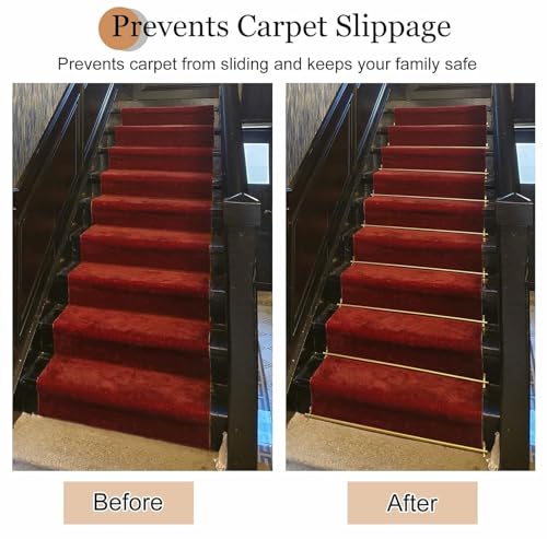 Tringles pour tapis d'escalier à longueur réglable pour éviter les chutes