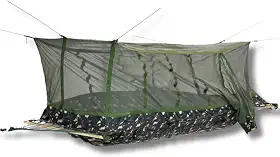 Rede de Selva Safo com Mosquiteiro e Bolsa Térmica – Militar Camping Tático Verde/Camuflado – Suporta 120kg (Exército EB)
