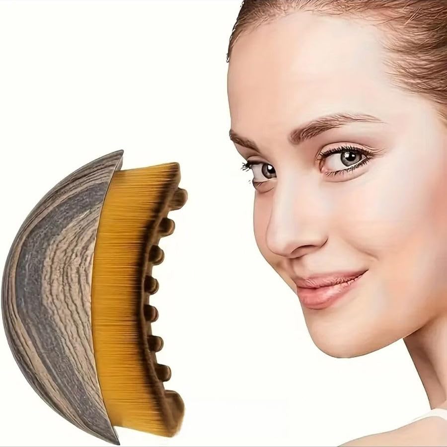 Face Slimming Massage Brush for Jawline Sculpting & Double Chin Reduction | Lymphatic Drainage Facial Tool for Skin Tightening, Puffiness Removal & Glow Enhancement-picture-43
