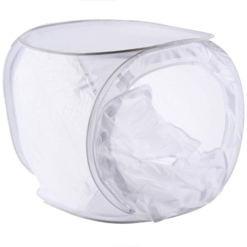 Tente Photo Pliable Ronde Cube 4, Studio Portable Blanc en Fibre
