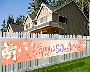 HOWAF 50. Geburtstag Banner Rose Gold