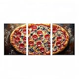 3 Piezas Pizza Diamond Painting Adultos 5D Diamond Painting Comida gourmet, Pintura Diamante Manualidades Adultos 20 x 30cm*3, Bordado Punto Cruz Cuadros Decoracion Salon Modernos HXZH-3735