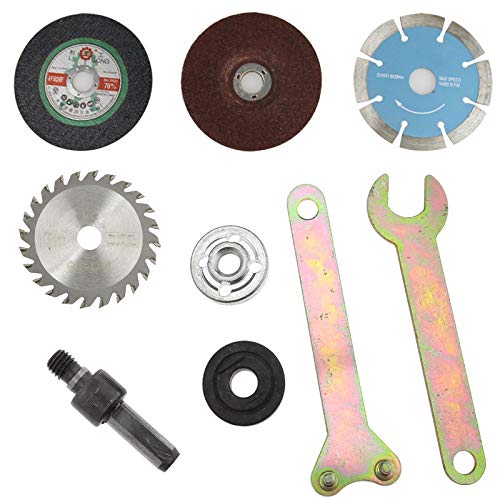 9 Piezas Amoladora Angular Taladro Eléctrico Manual,Adaptador de Taladro de Mandril de Eje de Vástago de 10 mm para Cumplir con el Taladro Eléctrico de Molienda,Corte de Azulejos, Metal