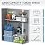 Amopatio 47 Cu.ft Vertical Storage Shed with Shelves, 4.5x5.5 FT Outdoor Resin Shed with Floor, Waterproof Weather Resistance Plastic Cabinet, Lockable Doors for Patio, Garden, Lawn, Grey & White