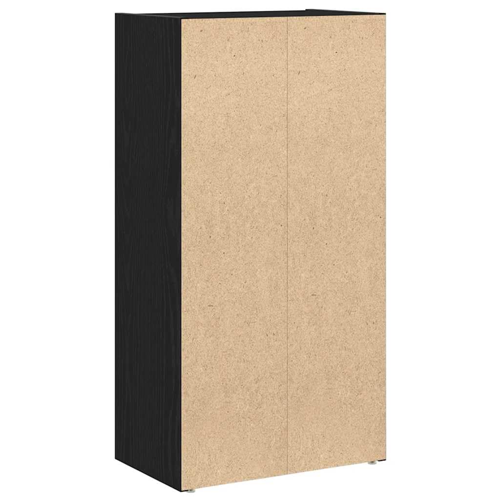 VidaXL Boekenkast 40x24x77 cm bewerkt hout zwart eikenkleurig VidaXL Boekenkast 40x24x77 cm bewerkt hout zwart eikenkleurig