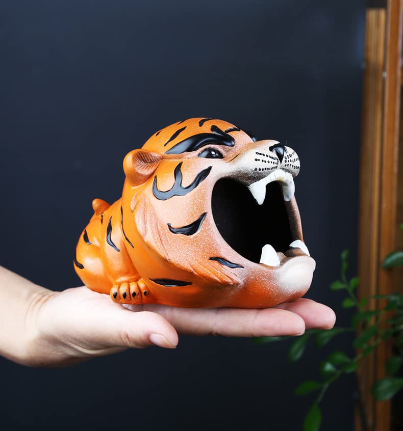 Amazon.co.jp: 灰皿 家 居間 装飾 金色 トラ 煙草 虎模型 卓上装飾品