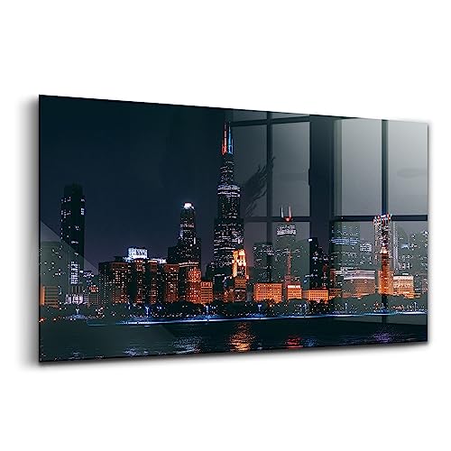 Verre coloré moderne Chicago 140x70cm pour raviver un mur blanc et vide