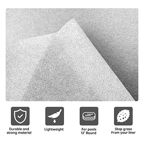 Jantens 12 Foot White Round Pool Liner Pad For Above Ground Swimming Pools, Made Of Durable Material - Prevents Punctures And Extends Life To The Liner #TOP1