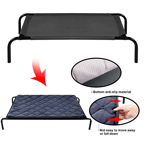 Image of Hero Dog Dog Bed Mat Washable - Soft Fleece Crate Pad - Anti-Slip Matress For Small Medium Large Pets (Grey Xl) By Herodog