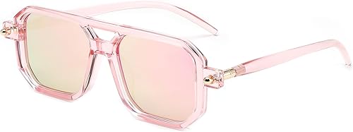 Miniatura 95 de Feisedy - B2622 - Lentes de sol estilo aviador, cuadrados, clásicos de los años 70, unisex, con montura clásica retro y elegante, UV400 Marco