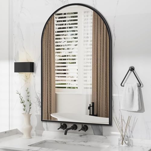 Amazon.com: QTART Bathroom Mirrors for Wall 24"x36" Arch Large Mirror Wall-mounted Hanging ...