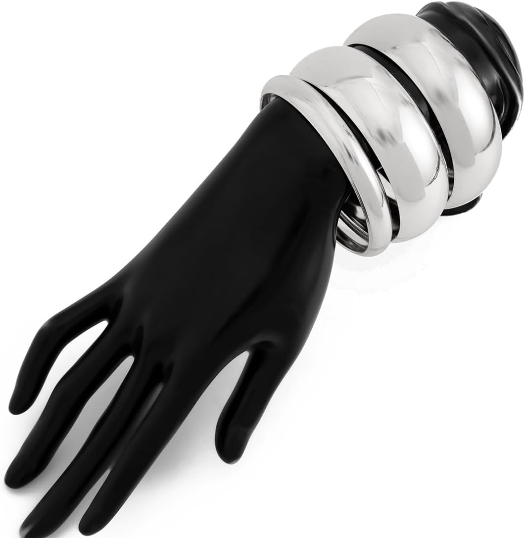 Chunky Gold Bangle Bracelets for Women Stack Wide Wrist Cuff Bracelets Statement Bangle Fashion Jewelry Gift Accessories - Image 7