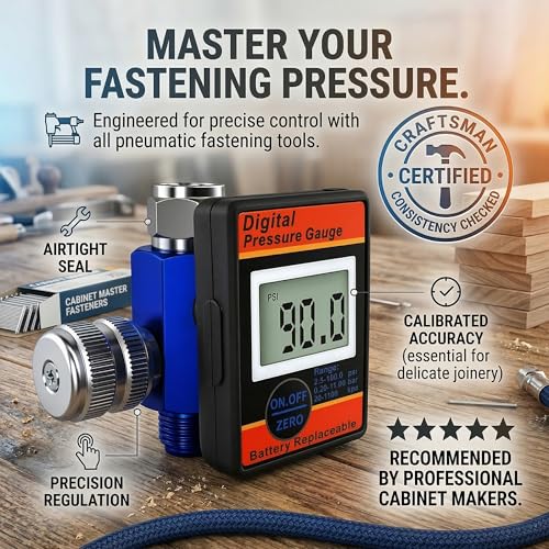 LE LEMATEC Digital Air Pressure Regulator with LED Display Gauge, ¼ NPT Valve for Air Compressor, Tire Inflation, HVLP Spray Paint Gun, & Professional Air Tools, Compact & Heavy-Duty. DAR01B by LE LEMATEC - Image 8