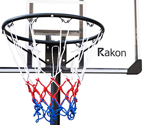 Rakon Portable Basketball Hoops & Goals Basketball System with 42 Inch Backboard, Height Adjustable 6.2ft -8.5ft for Adult Youth Kids Indoor Outdoor Use