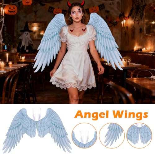 Ailes d'ange blanche pour costume et déguisement de théâtre - 2