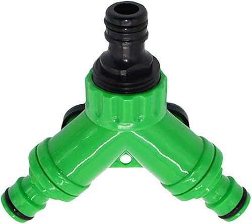 Miniatura 4 de Queenbox - Divisor de manguera de plástico de 2 vías, conectores en Y, adaptador de manguera de doble salida para grifo de jardín, válvula de riego,