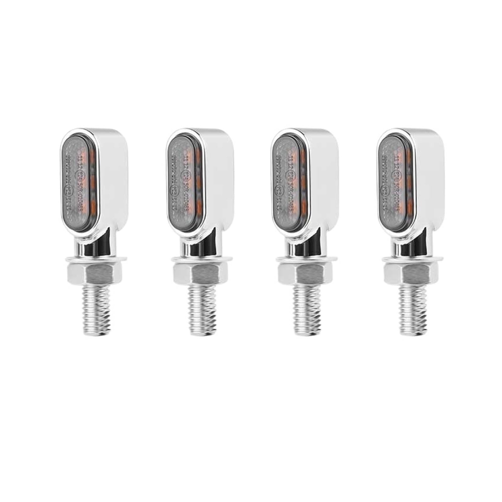 8mm led Turn Signal Light lamp Indicators Blinker clignotant(4pcs 3leds Chrome)