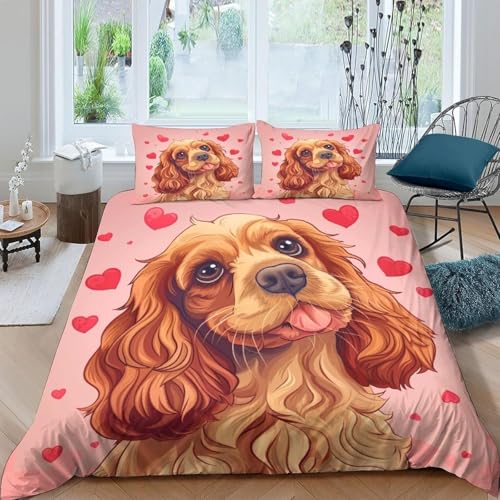 Housse de couette 3 pièces microfibre de qualité supérieure décor chien 3D - 2