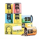 Just Spices Beschriftbare Gewürz-Box I Individuelle Box zum Verschenken I 6 Gewürze: Einfach lecker kochen I Geschenkset für Geburtstage I Persönliches Geschenk für Frauen und Männer