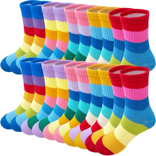 Bemeol Meias para meninas, atléticas, meias casuais, macias, respiráveis, meias escolares para crian