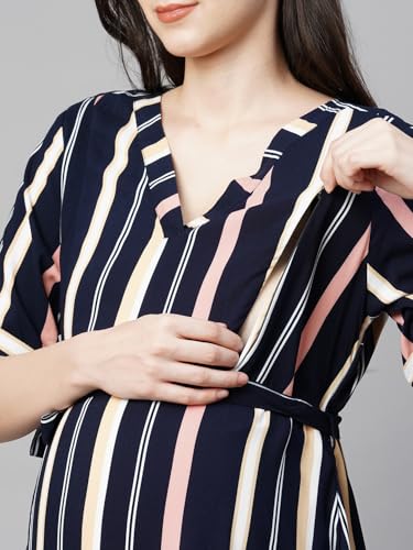Image of MomToBe Women's Fit and Flare Calf Length Dress
