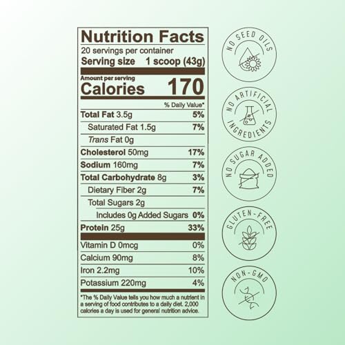 Image of FlavCity All in One Protein Shake Powder, Mint Chocolate - On the Go Meal Alternative + Collagen Peptides, Reishi & Cordyceps - Focus, Skin, Hair & Joint Support - 100% Grass Fed Whey, 20 Servings