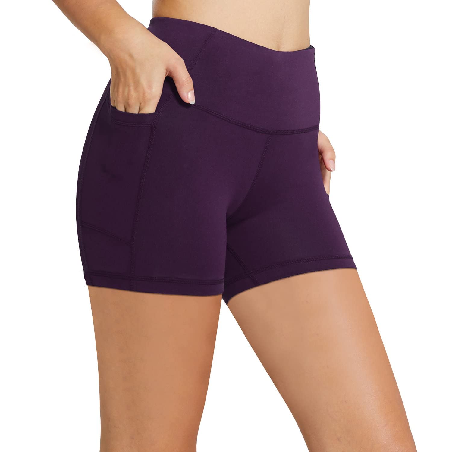 baleaf Women's High Waist Biker Shorts with 3 Pockets