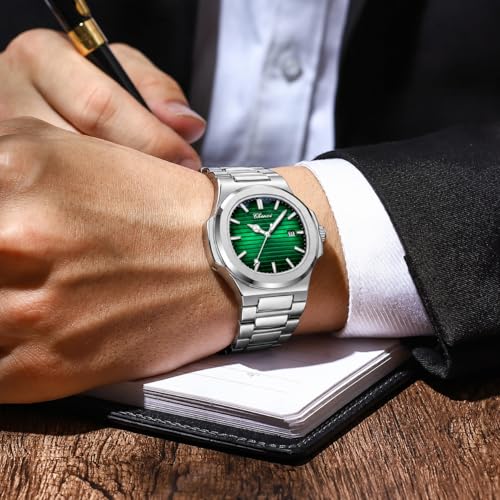 Image of Gosasa Fashion Men's Watches Date Business Watch Stainless Steel Luxury Style Luminous Quartz Waterproof Analog Display Male Wristwatch