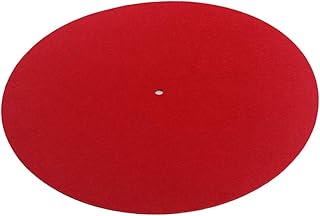 Gazechimp Turntable Slipmat Anti Wool Mat - 30cm Phonograph Player Red
