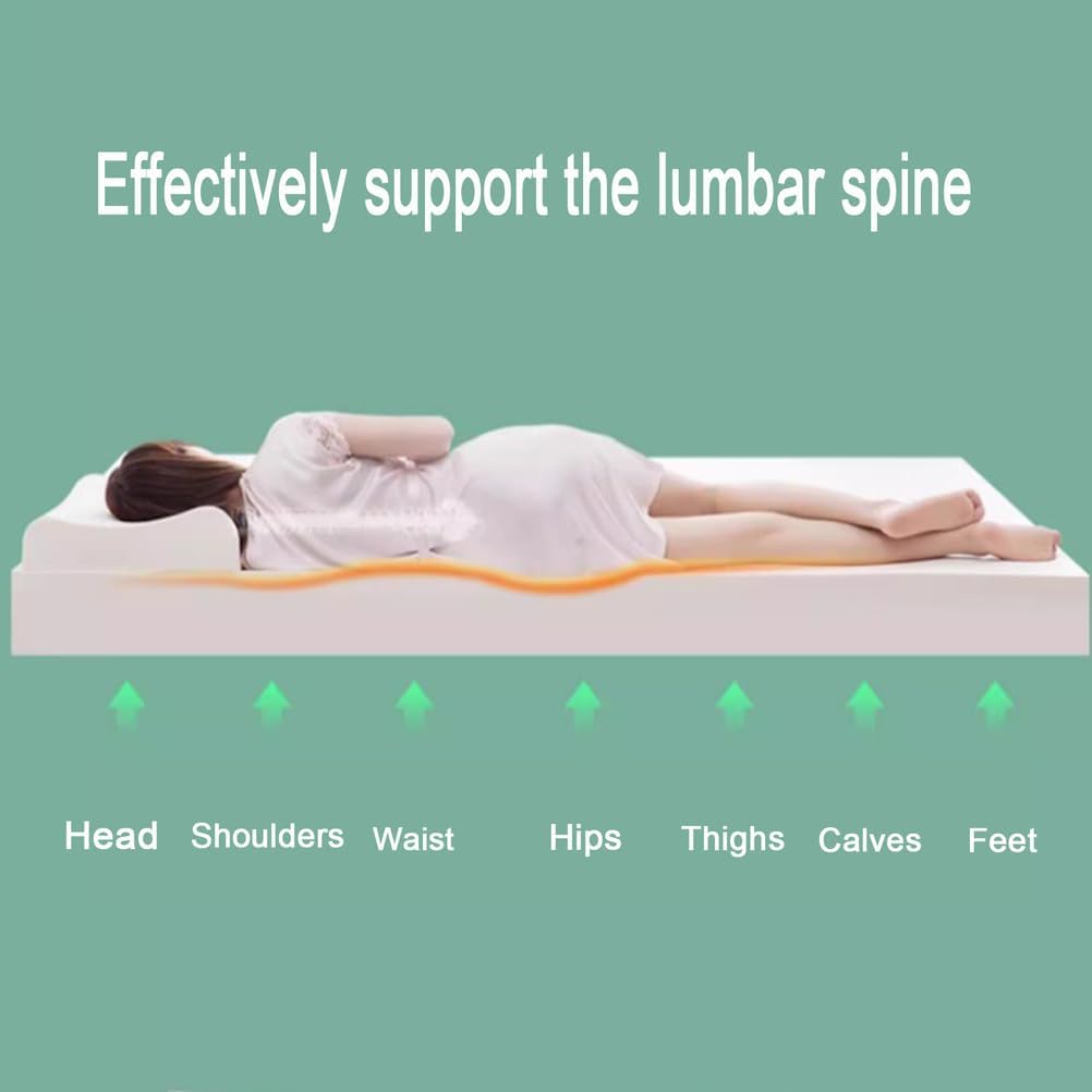 Organic Natural Latex Mattress Topper - 2.5cm Thick Foam for Side Sleepers, Zoned Support, Breathable & Durable - Single/Double Size 110x190cm (43x75in)