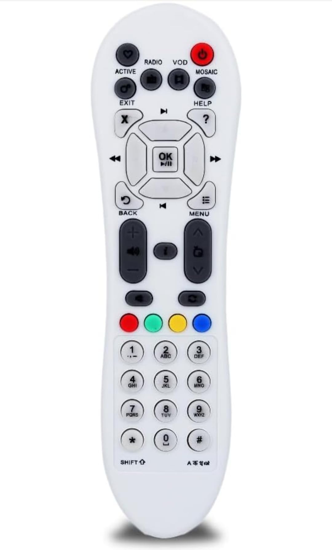 DTH Remote Control Compatible for Videocon Set Top Box Remote DTH | Set Top Box Remote No. 125 - Not RF - Please Match The Image with Your Old one