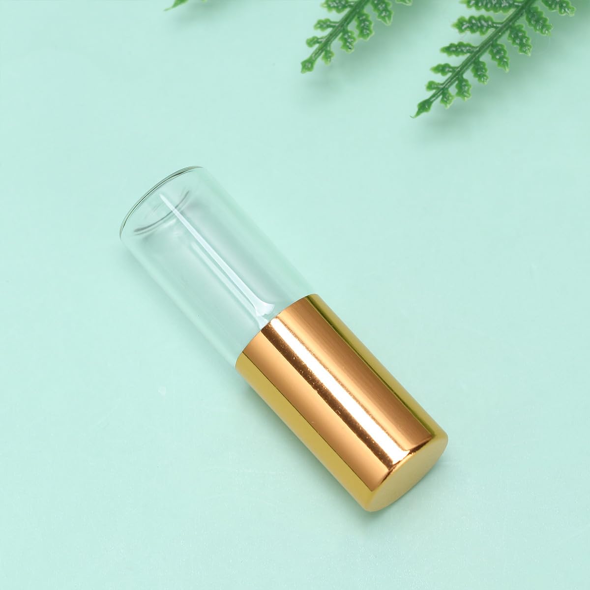 PLAFOPE Botellas Roll-on de Vidrio Transparentes 3 Ml, 20 Piezas para Aceites Esenciales, Aromaterapia y Masaje, con Bola Rodante de Acero y Tapa Dorada Hermética, Envases Rellenables