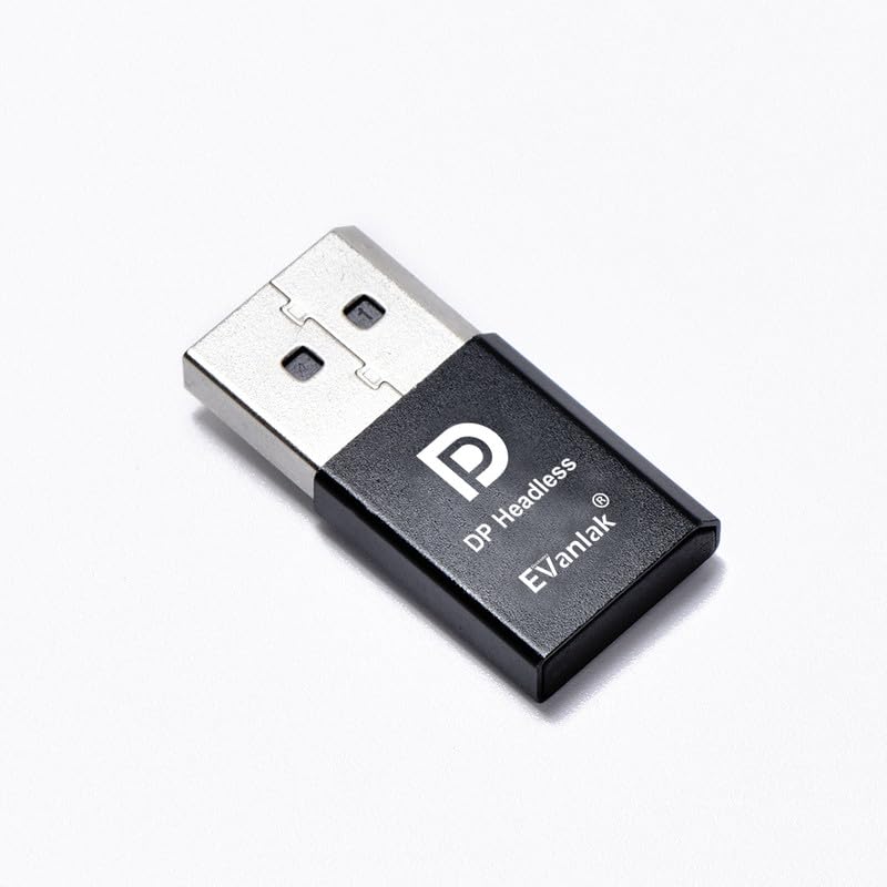 EVanlak Lot de 6 émulateurs d'affichage fantôme sans tête DisplayPort pour PC 4K DP (compatible avec Headless 1080@60Hz-3840x2160@17Hz)
