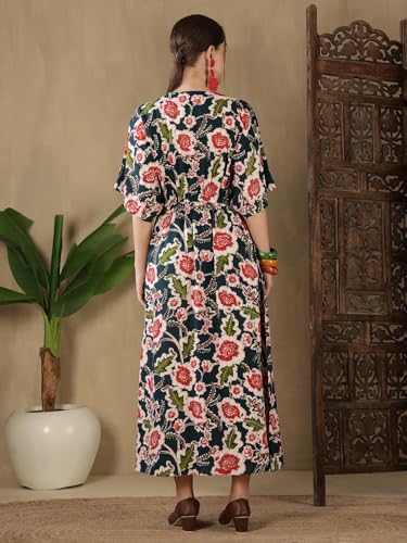 Image of FebQ Elegant & Comfortable Rayon Elastic Dress
