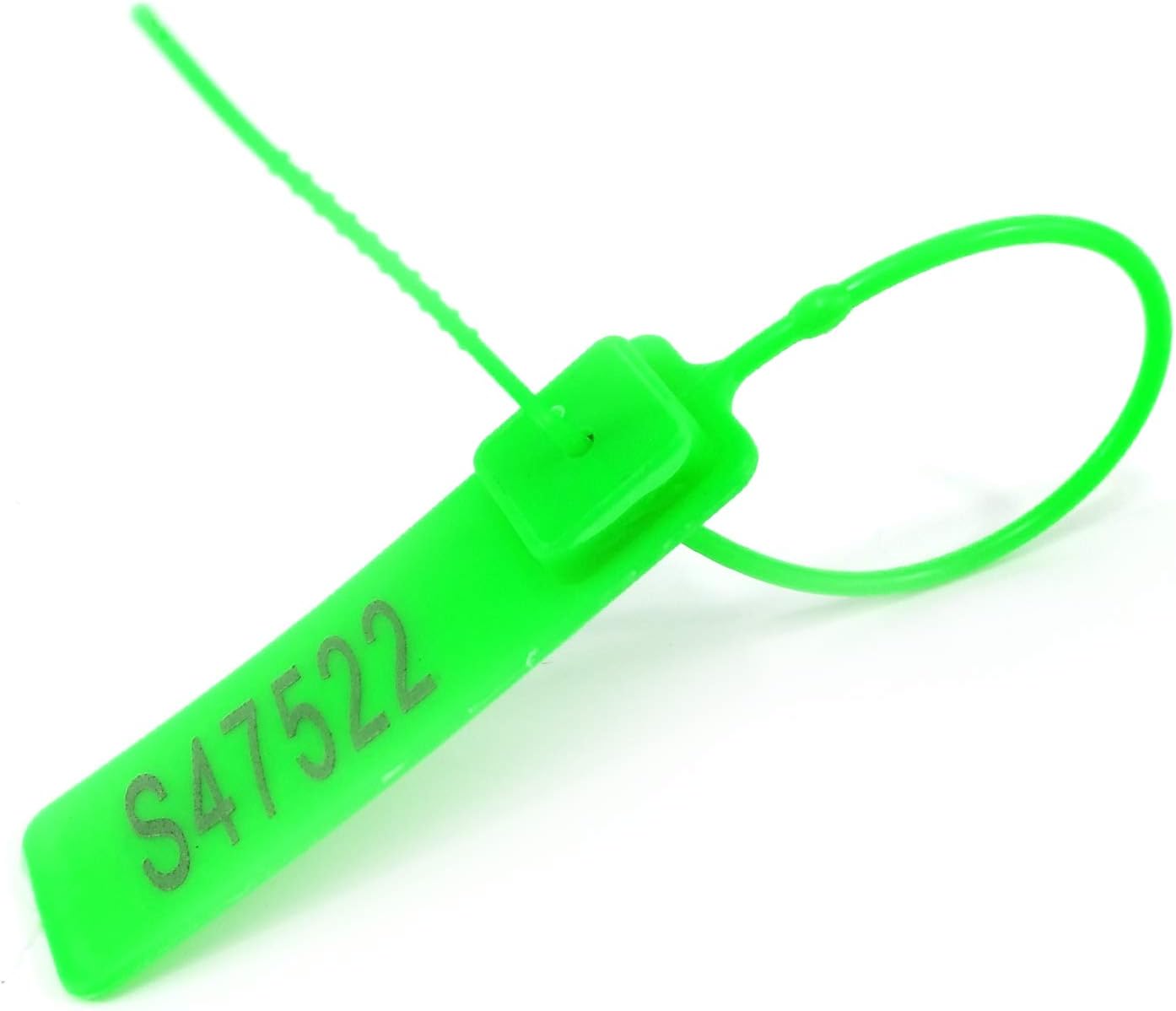 WUBAO(R) Plastic Security Seals Pull-Tite Seal Numbered Tie Tamper Proof Tag Adjustable Length for Luggage Bag 207mm (100 pcs X Green)