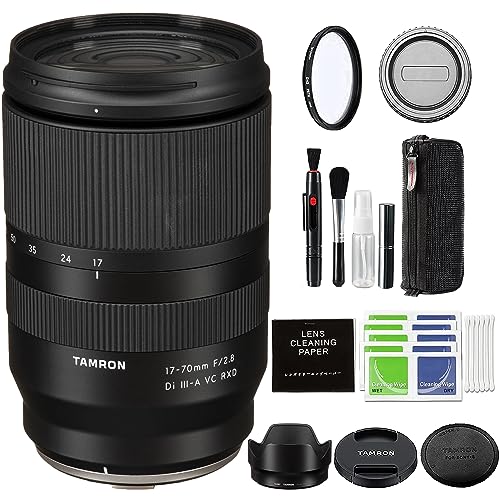 Tamron 17-70mm f/2.8 Di III-A VC RXD Lens for Fujifilm with Advanced Accessory and Travel Bundle (Tamron 6 Year USA Warranty) | 17-70 mm Lens