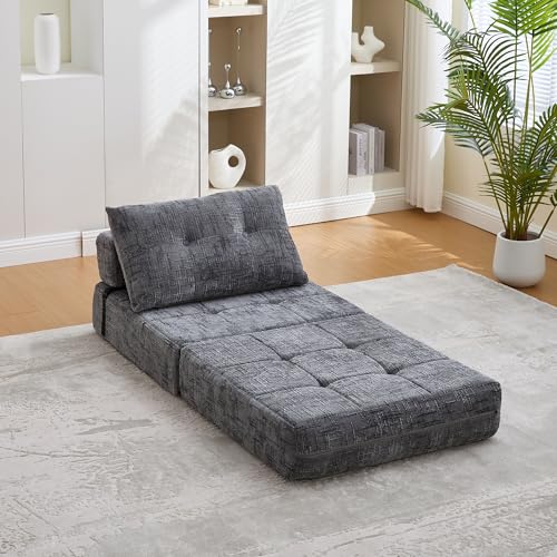 HAUSPROFI Divano letto pieghevole 2 in 1 con cuscino, divano