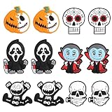12 Cuentas Focales de Halloween, Cuentas de Silicona Personajes de Halloween Abalorios de Silicona Cuentas Focales Cuentas para Manualidades para Hacer Pulseras