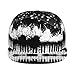 ZAKAFUCH Fashionable Baseball Cap Piano Keys Musical Notes Black and White Dad Cap for Boys and Girls, Low Profile Quick Dry Running Cap Outwear