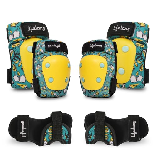 Image of Lifelong Kids Safety Protective Guard | Riding Gear for Cycling & Skating | Knee Pads for Kids, Elbow Guard, Wrist Support | Impact Protection | Yellow