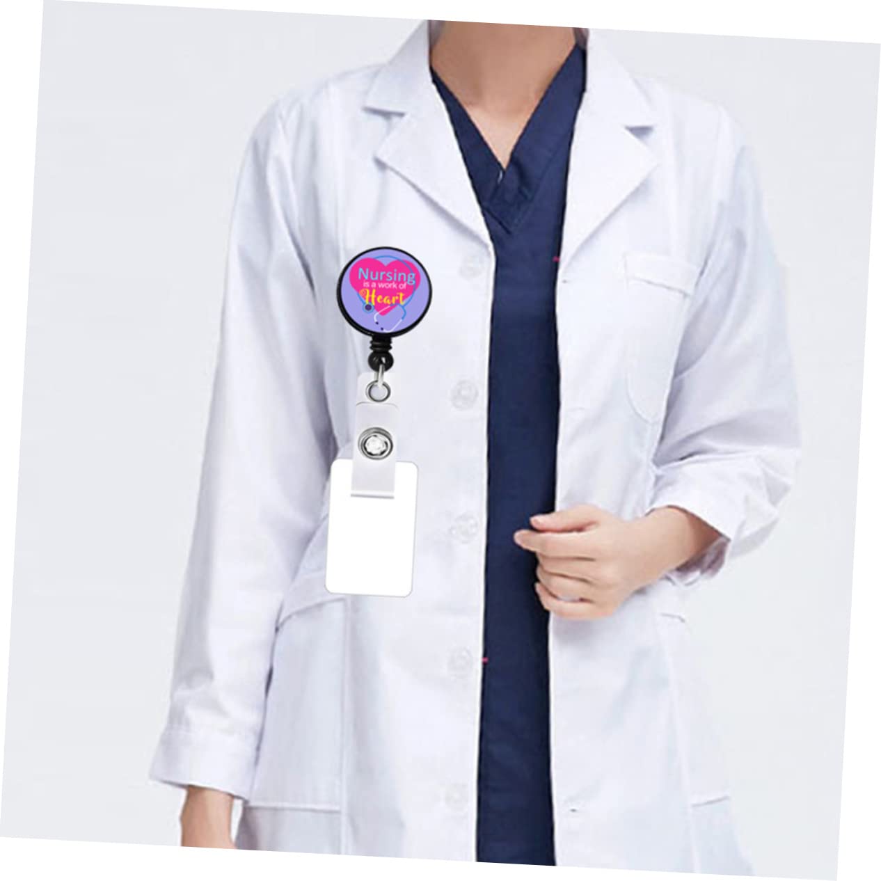 Amosfun 20pièces Clip De Badge Rétractable Avec Corde Id Support Pratique Pour Médecins Et Infirmiers Accessoires De Nom Pour Badge
