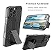 Tiflook for iPhone 16 Pro 6.3 inch Case with Kickstand & Belt Clip Holster, Heavy Duty Shockproof Armor Protective Rugged Woven Pattern Hard Plastic Phone Cover for iPhone 16 Pro 6.3