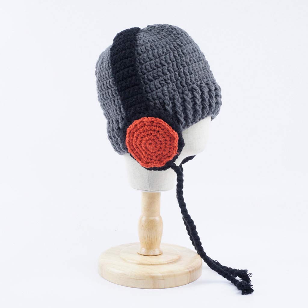 Zimowa Ciepła Czapka Dziecięca Wełniana Dzianina Zimowa Czapka Kreskówka Ładny Kapelusz Zestaw Szalików Czapki Z Daszkiem Czapka Z Daszkiem Męska/Gray/One Size