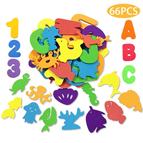 bath time letters and numbers