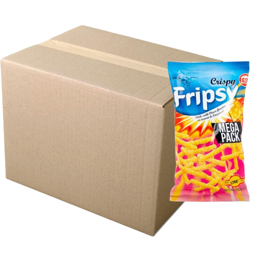 Fripsy Potato crisps Potato Sticks HACCP Halal Certified 120g | FabFinds Mug (12 Pack, Cheese)