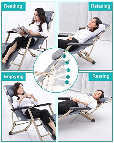 Chaises longues de jardin pliables et transats inclinables extérieurs - 7