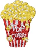 Movie Style Popcorn - Junk Food - Embroidered Iron on Patch
